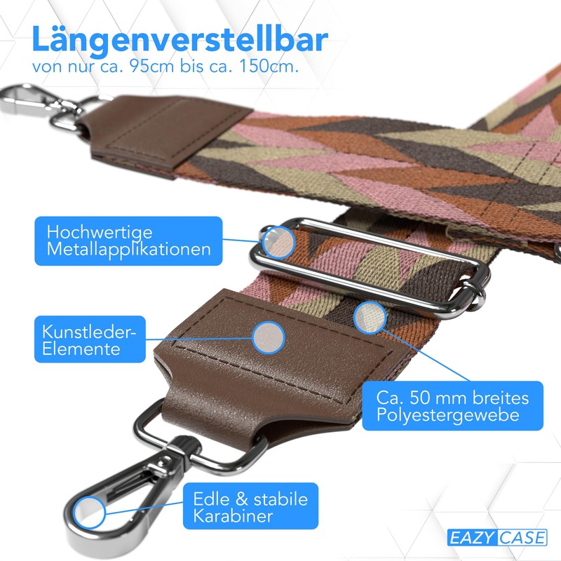 EAZY CASE Adjustable Bag Strap, Replacement Strap for Handbags, Shoulder