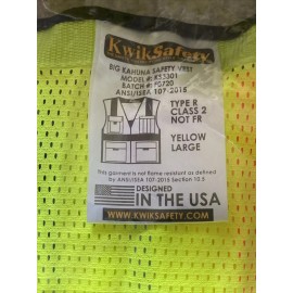 KwikSafety Kwik Safety Everything Big Kahuna Yellow Size L Vest Road Hunting Fishing Etc
