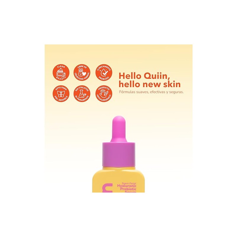 Quiin Hyaluronic Probiotic Serum Ácido Hialurónico y Probióticos 30 ml