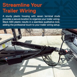 True Mods 7-Gang Electrical Junction Box for Trailer Wiring [Steel Studs] [Solid Build] [Waterproof] 7 Way Trailer Wire/Cable/Cord Connection Box for RV Trailer Light Camper Rewiring