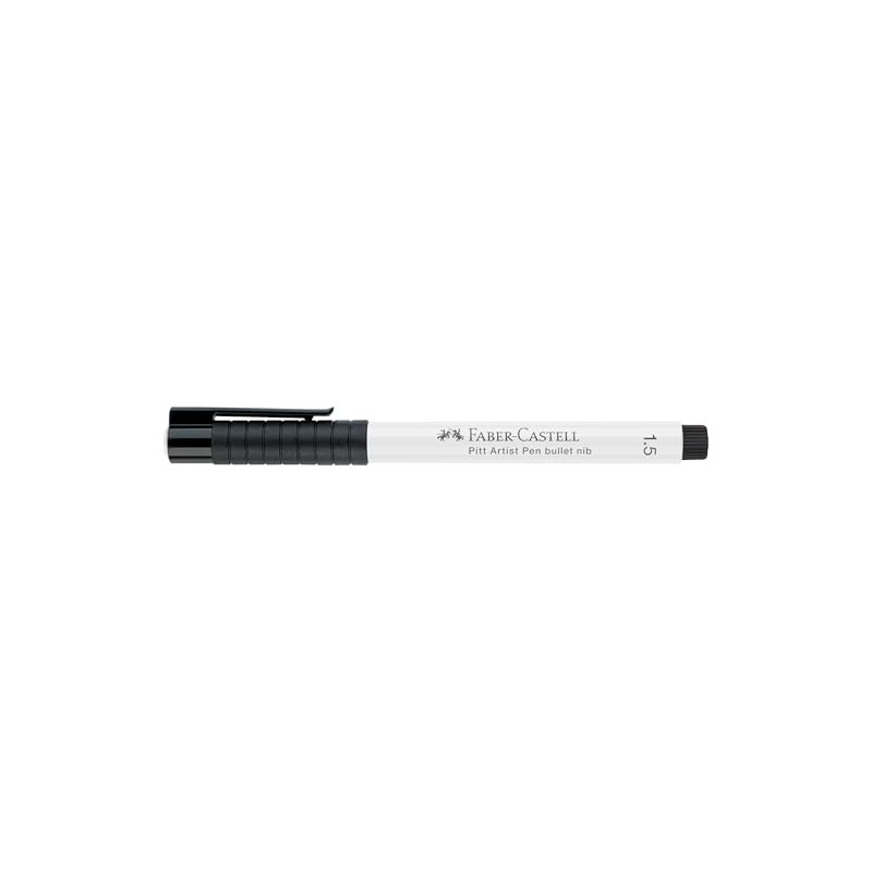 Faber-Castell 167893 - Pack of 5 Pitt Artist Pen, White,