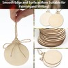 TAIANJI 100 Pcs Christmas Wooden Ornaments Bauble Natural Unfinished Wood