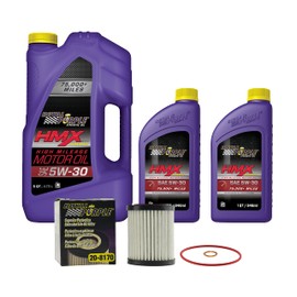 Royal Purple HMX® 5W-30 Synthetic High Mileage Motor Oil – 7 quarts and a 20-8170 Extended Life Premium Oil Filter