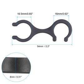 PATIKIL Trekking Pole Clips, 8Pcs Walking Stick Accessories Double Rod Buckle Connector for Outdoor Hiking Camping