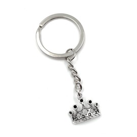 Onwomania - Crown Princess King Keyring - Metal Lucky Charm Ideal as a Gift e.g. for Best Friend, Best Friend, Mum - For Men, Women & Children