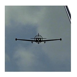 Piper PA-24 Comanche Pilot Front with Wingtip Tanks and Gear Down Vinyl Sticker Decal PA24 180 250 260 Civil Aviation Piper