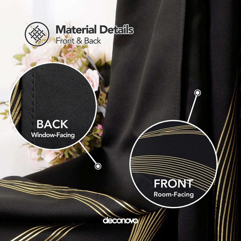 Deconovo Blackout Curtains - Thermal Insulated, Noise-Reducing Window Drapes for