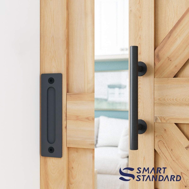 SMARTSTANDARD 4 FT Heavy Duty Sturdy Sliding Barn Door Hardware