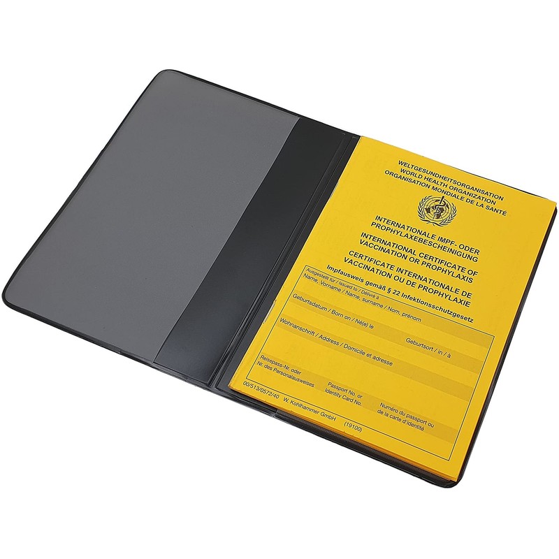 myledershop Vaccination Certificate Protective Cover, International Vaccination Certificate, Vaccination Book,