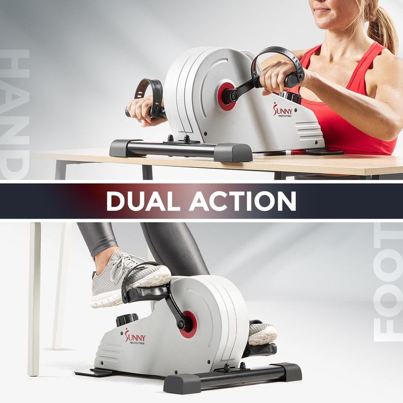 Sunny Health & Fitness Dual Function Magnetic Under Desk Pedal