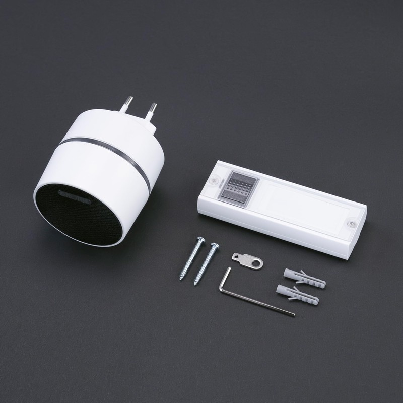 Grothe Calima 400 Mobile Wireless Doorbell Set with Front Doorbell,