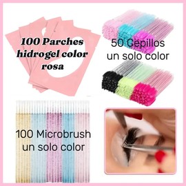 50 Pares Parches De Hidrogel 50cepillo Glitter 100microbrush