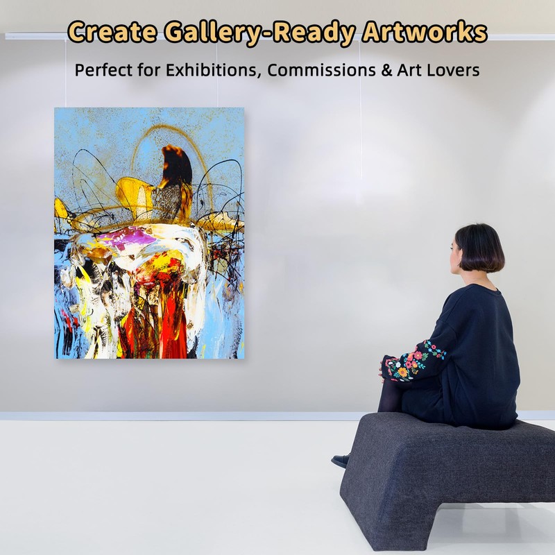 2-Pack 24x36 Stretched Canvas 13.4oz Warp-Resistant for Oil & Acrylic