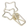 100Pcs Star Binder Clips Hollow Out Cartoon Style Strong Clamping
