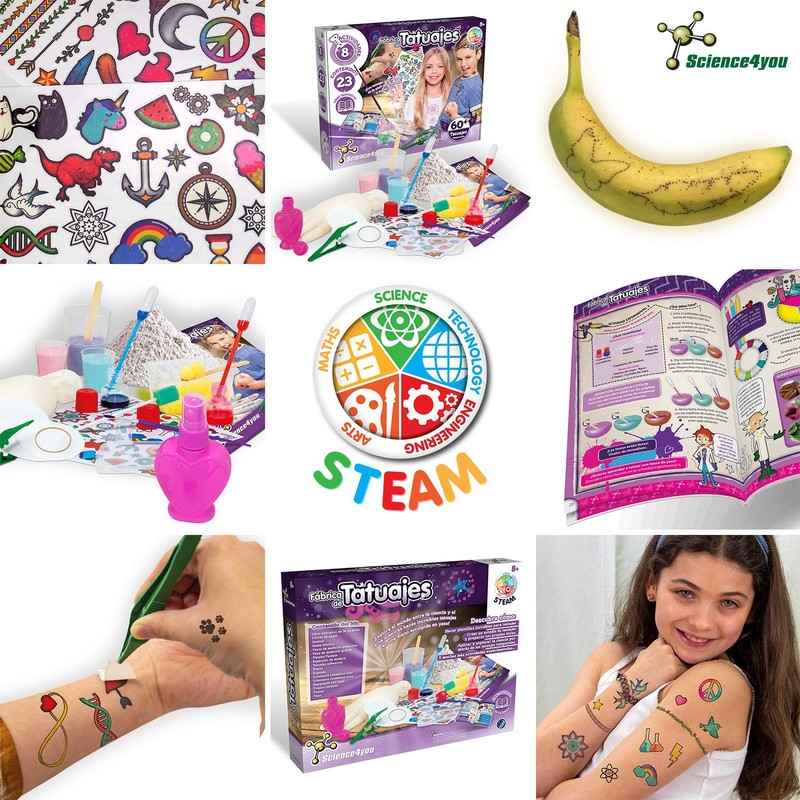 Science4you Tattoo Toy, Educational Toy and Science, Multicoloured (80002225)
