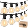 RTTY 200FT Outdoor String Lights Expandable System with 100 G40