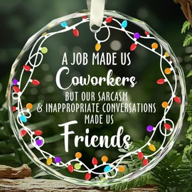 Coworkers Gifts - Coworker Christmas Ornament - Work Besties Work Friends Gift for Women - White Elephant, Funny Secret Santa Gifts Ideas, Friendship Christmas Ornaments for Coworkers 2025