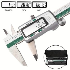 1pc High-Precision Stainless Steel Digital Caliper with LCD Display, 150mm Measuring Range, Fraction/MM/Inch Conversion, 0.01mm Accuracy, Vernier Caliper for Precise Measurements - Durable and Reliable Tool for Professionals and DIY Enthusiasts - Color: 