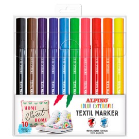 Alpino Textile Color Experience Felt Tip Pens for Fabric | Have Fun Decorating Your Clothes | Draw and Colour Your Favorite Clothes