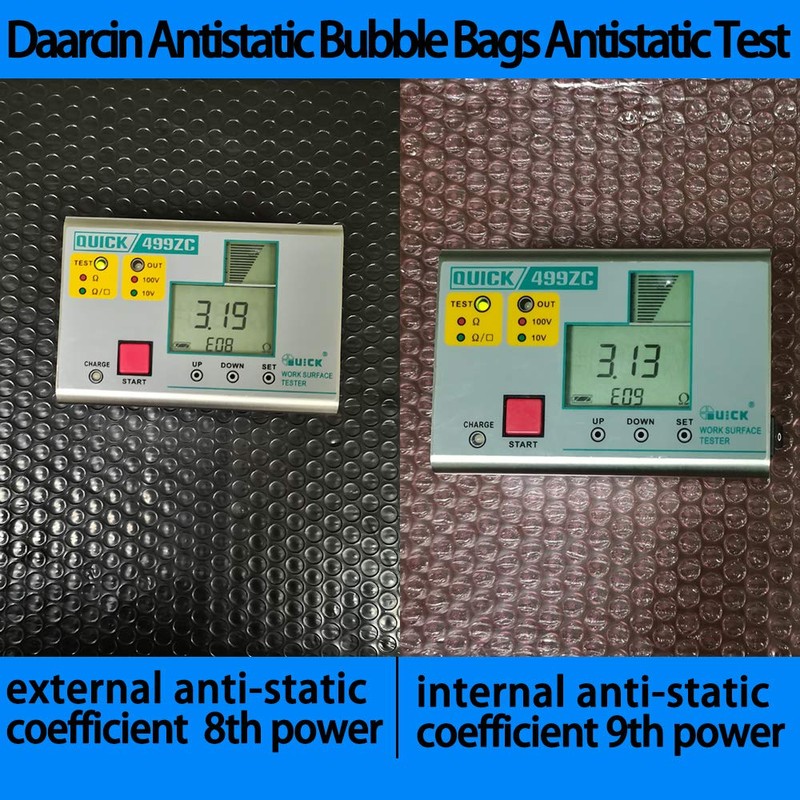 Daarcin 10pcs 6.3x8.2in/16x21cm AntiStatic Bubble Bags, Static Shielding Bag for