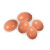 Pack of 5 Easter Eggs, Wooden Brown Fake Emergency Eggs