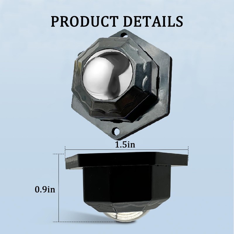Self Adhesive Caster Wheels for Small Furniture, 360°Rotation Mini Caster