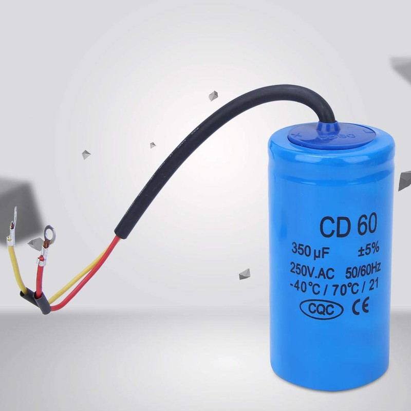 Fafeicy CD60 Start Capacitor, 250V AC 350uf Run Capacitor, 350MFD