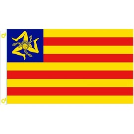2X3 SICILIAN INDEPENDENCE Flag of Sicily Sicilian Flag House Flag 100D