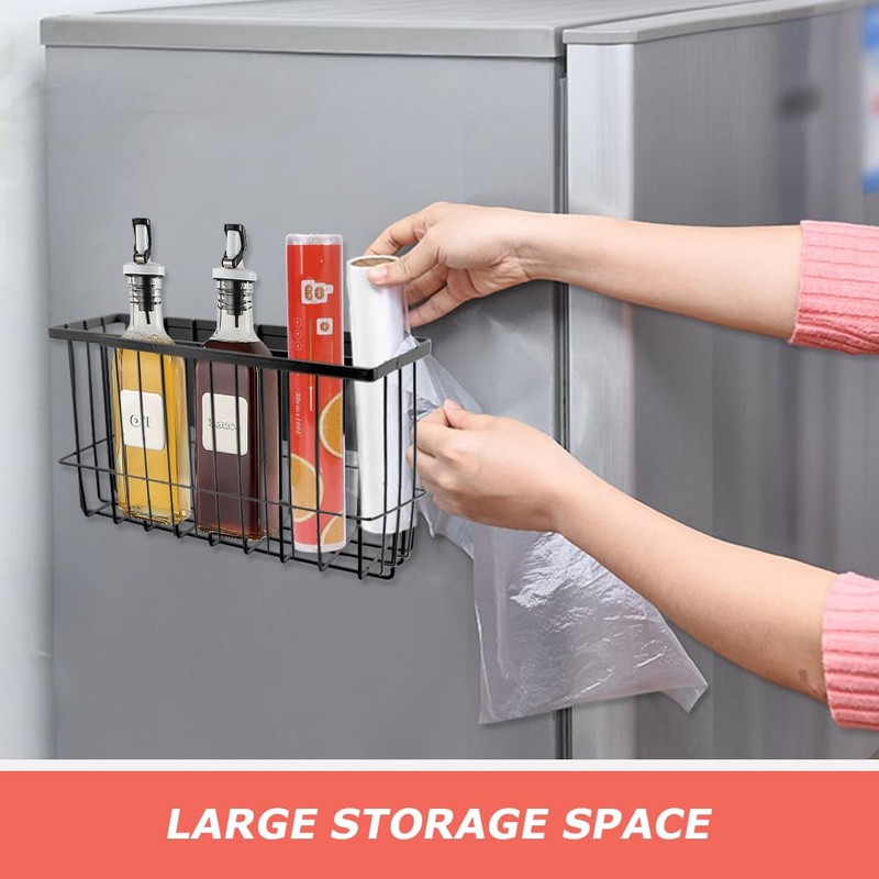 Magnetic Basket Organizer, Dryer Ball Holder Whiteboard Cabinet