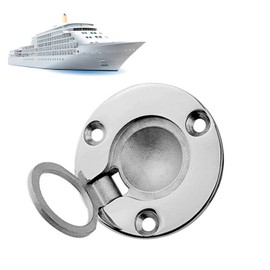 EsiFare Hatch Handle Pull Ring Latch Pull Lift Handle 361 Lift Handle Open Hatch with Screw Rust Proof Anti-Corrosion Durable Sea Vessel Caravan Boat Floor Locker Window Stainless Steel Cabinet
