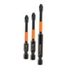 HUHAO 3PCS Phillips Head Drill Bits,S2 Steel 1/4" Hex Bit