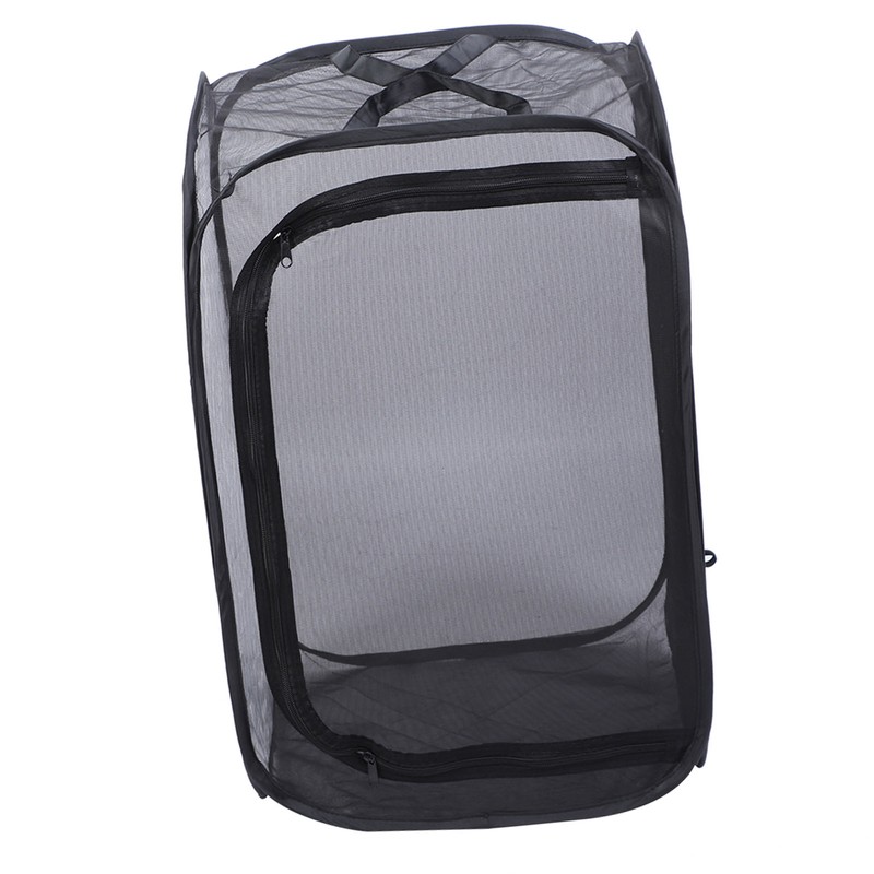 Black Collapsible Foldable Ventilated Insect Light Transmission Mesh Cage House