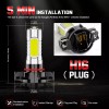 CHUSYYRAY White 15-SMD High Power LED Daytime Running Light Bulbs