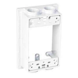 TayMac SE450WH Weatherproof Box Extension, 1-Gang, (4) 1/2-Inch Outlets, White