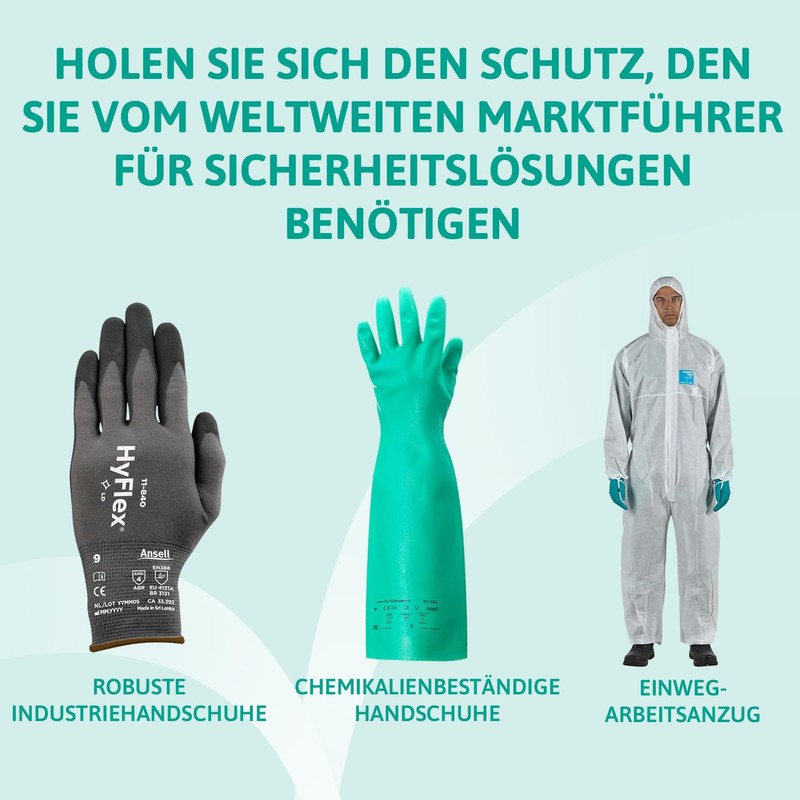 Ansell VersaTouch 92-205 Latex-Free Disposable Gloves, Food Gloves, Powder-Free, White,
