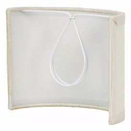 Upgradelights Eggshell Silk 6 Inch Wall Sconce Shield Lamp Half Shade