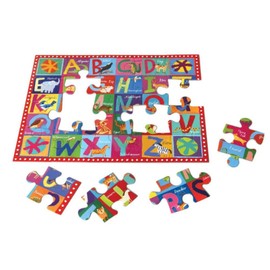 eeBoo: Animal ABC 20 Piece Big Puzzle, Perfect Project for Little Hands, Aids in The Development of Pattern, Shape and Color Recognition, for Ages 3 and up