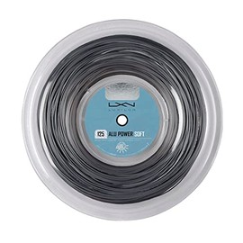 LUXILON Tennis Racket String, Gut, ALU POWER [ALU POWER, Rough, Feel, Soft, Spin, Roland Garos] [Single Stretched / Reel]., grey