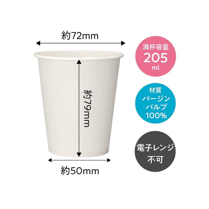 Nippon Dexy KHN507EA Paper Cup, Economoware, 8.1 fl oz (205