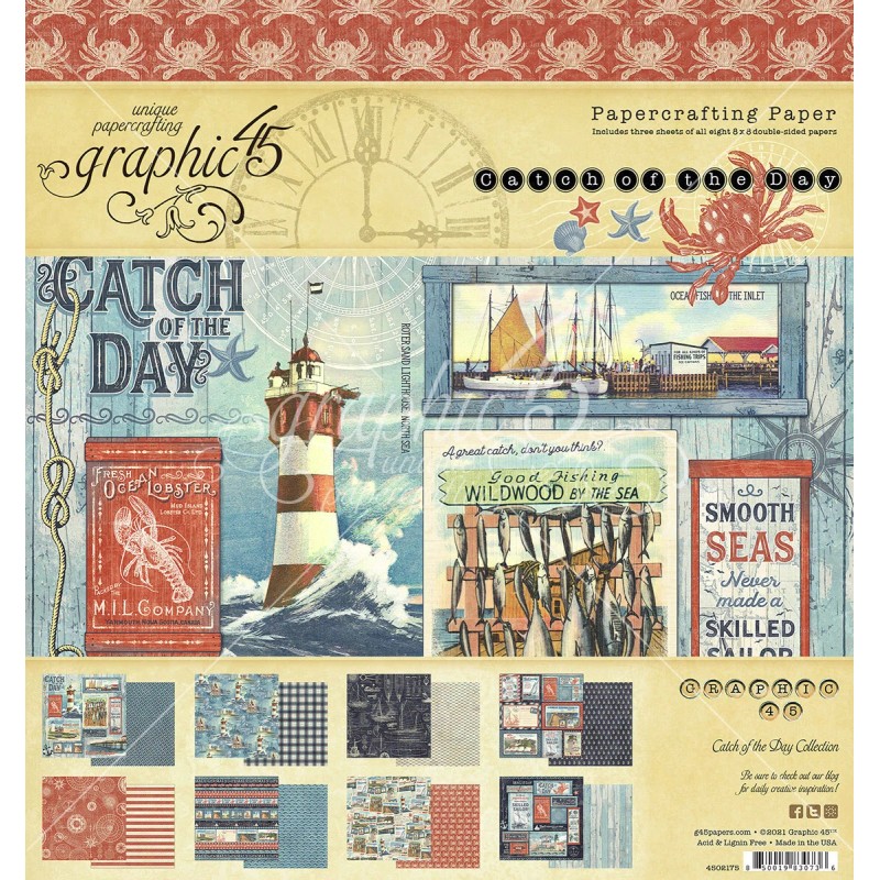 GRAPHIC 45 *CATCH OF THE DAY* COMPLETE PACKAGE ~ BEACH