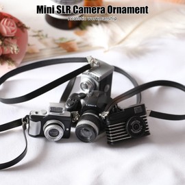 Dollhouse Camera Ornament, With Flash and Sound Mini Old Fashioned Fake Camera Prop Mini Camera for Kids Doll House Decoration
