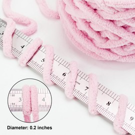 INNDUN Blanket Yarn 100g/3.5oz - Pink Chenille Yarn 6 Super Bulky - 72 Yards - Knitting, Crocheting & Crafts Chunky Yarn