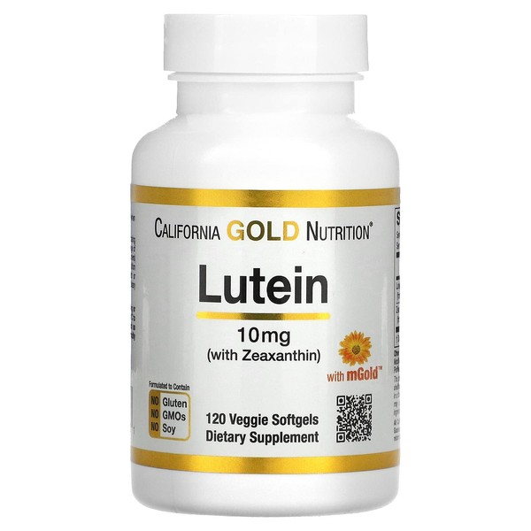 California Gold Nutrition Lutein with Zeaxanthin, 10 mg, 120 Veggie Softgels