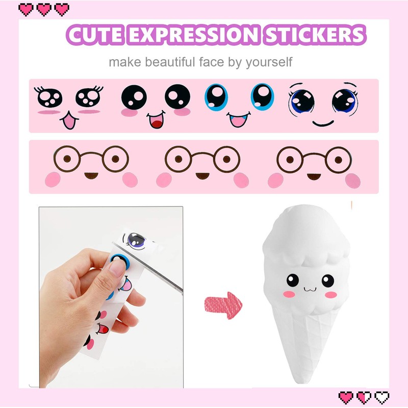 Squishies Painting Kit for Kids,DIY Dessert Paint Toys White Blank