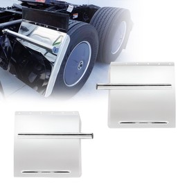 Unitedlu Chrome Quarter Fender 24"x24" for Volvo VNL 1997-2017 Semi Truck Volvo VNL Rear Left and Right Hardware Included 2 Pack