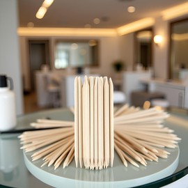 20PC Wooden Stick for Nails Double Sided Cuticle Pusher Remover Nail Art Manicure Pedicure Tool Gel Nail Remover for Home and Salon Manicure Use Tools and Accessories