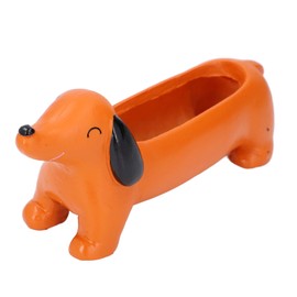 Dachshund Succulent Pot Adorable Efficient Drainage Versatile Lightweight Resin Dog Planter for Garden Decoration Home