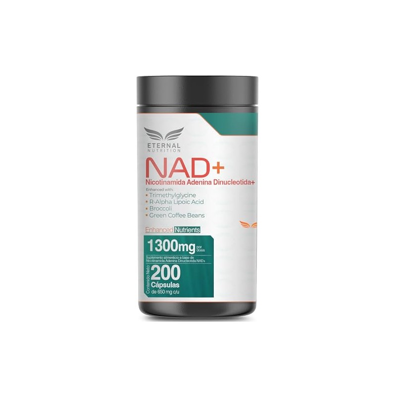 Eternal Nutrition Nad Puro Trimetilglicina Ácido Alfa Lipoico 200 Cápsulas