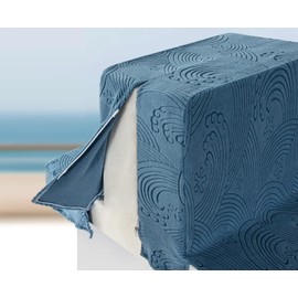 Hudson Comfort Back to Back Boat Seat Covers - Replacement Boat Seat Covers, Super Soft Microfiber Stretchable Fabric, Boat Covers for Damaged Seats, Blue