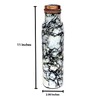 Rastogi Handicrafts Pure Copper Water Bottle Screen Printed 950ml B&W